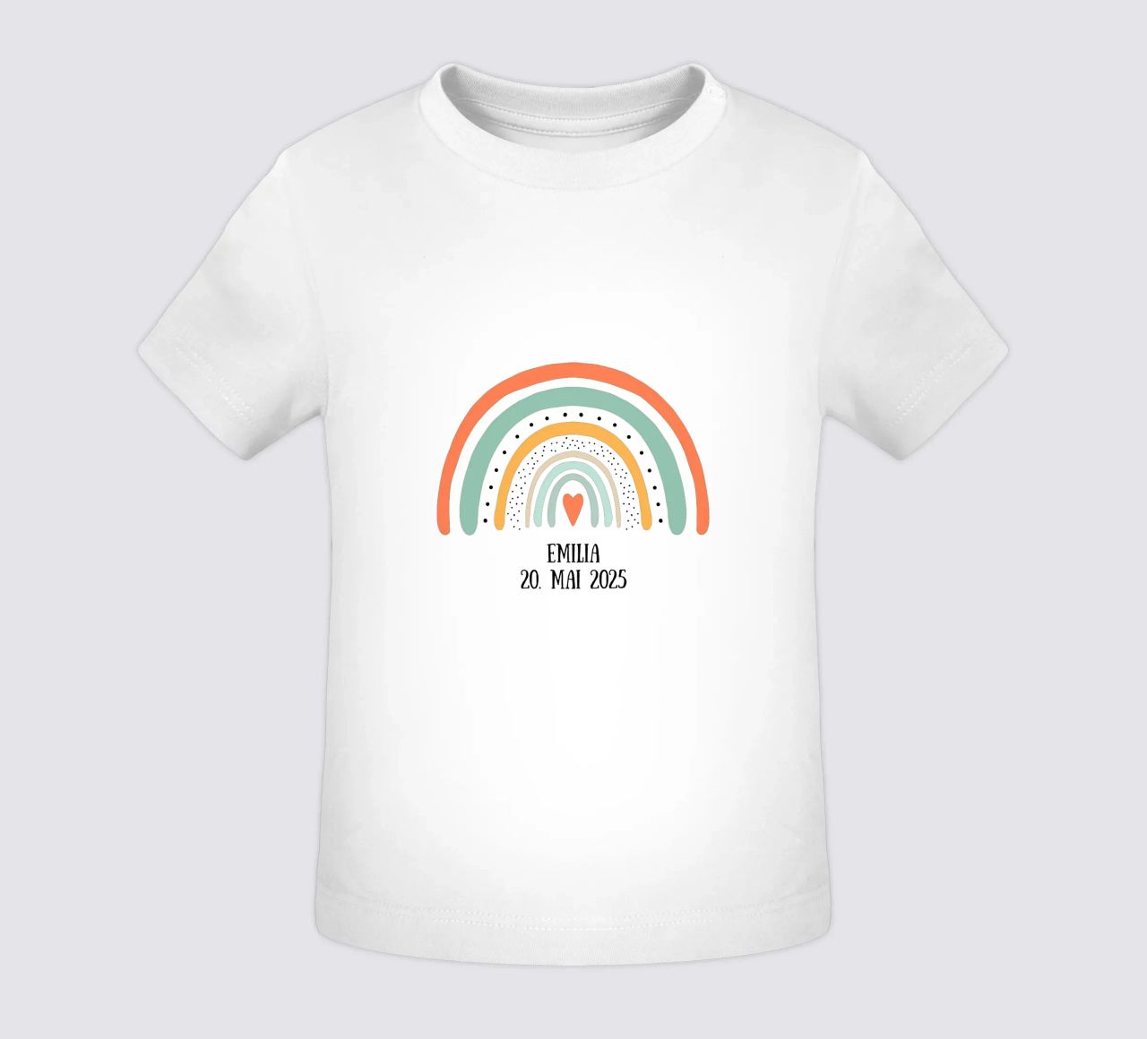 Grüner Regenbogen Namensbild Baby T-Shirt von BAINAI
