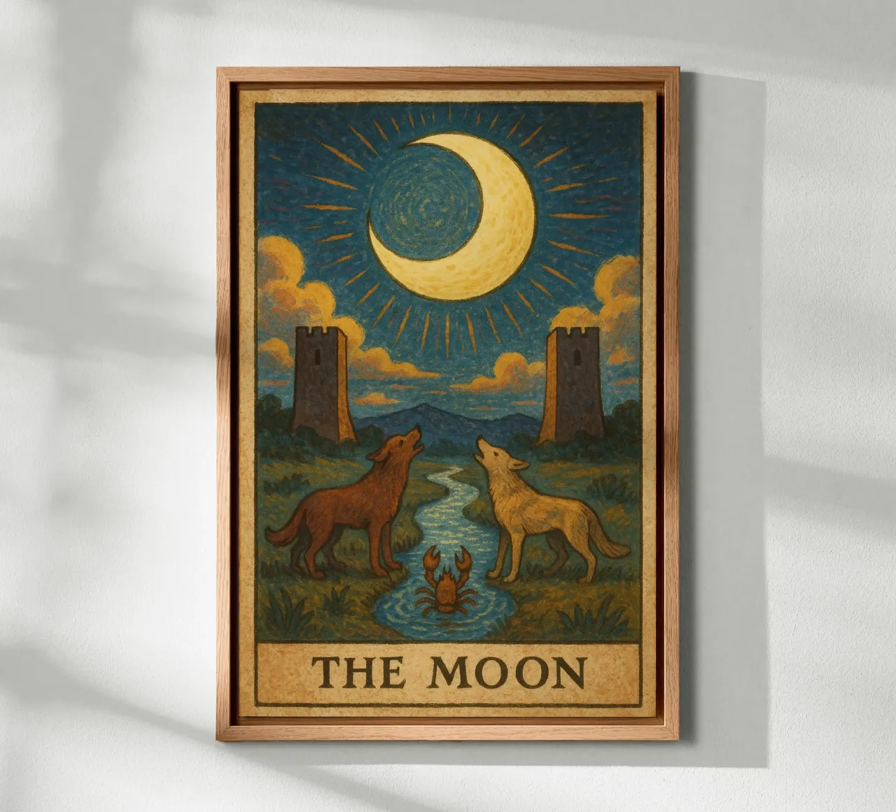 The Moon tela con Cornice a cassetta da MysticPixel