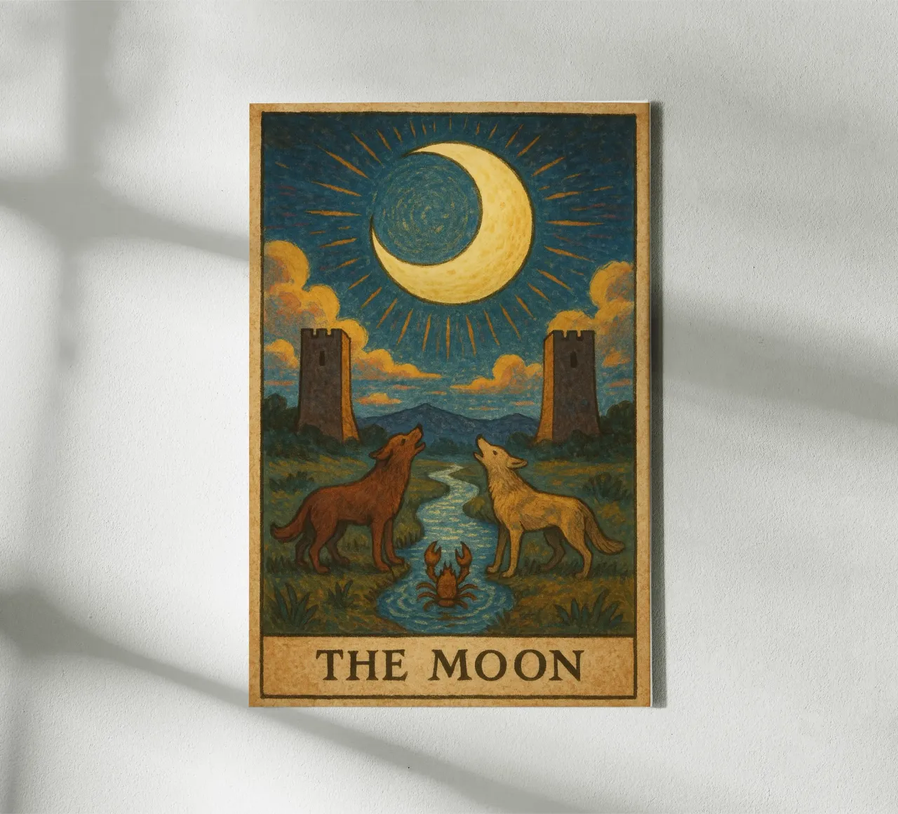 The Moon tela con Cornice a cassetta da MysticPixel