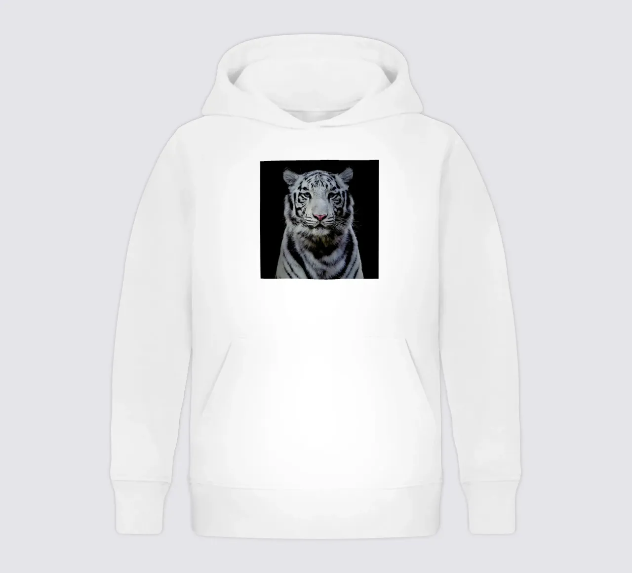 White Tiger kids hoodie by Natural Kingdom