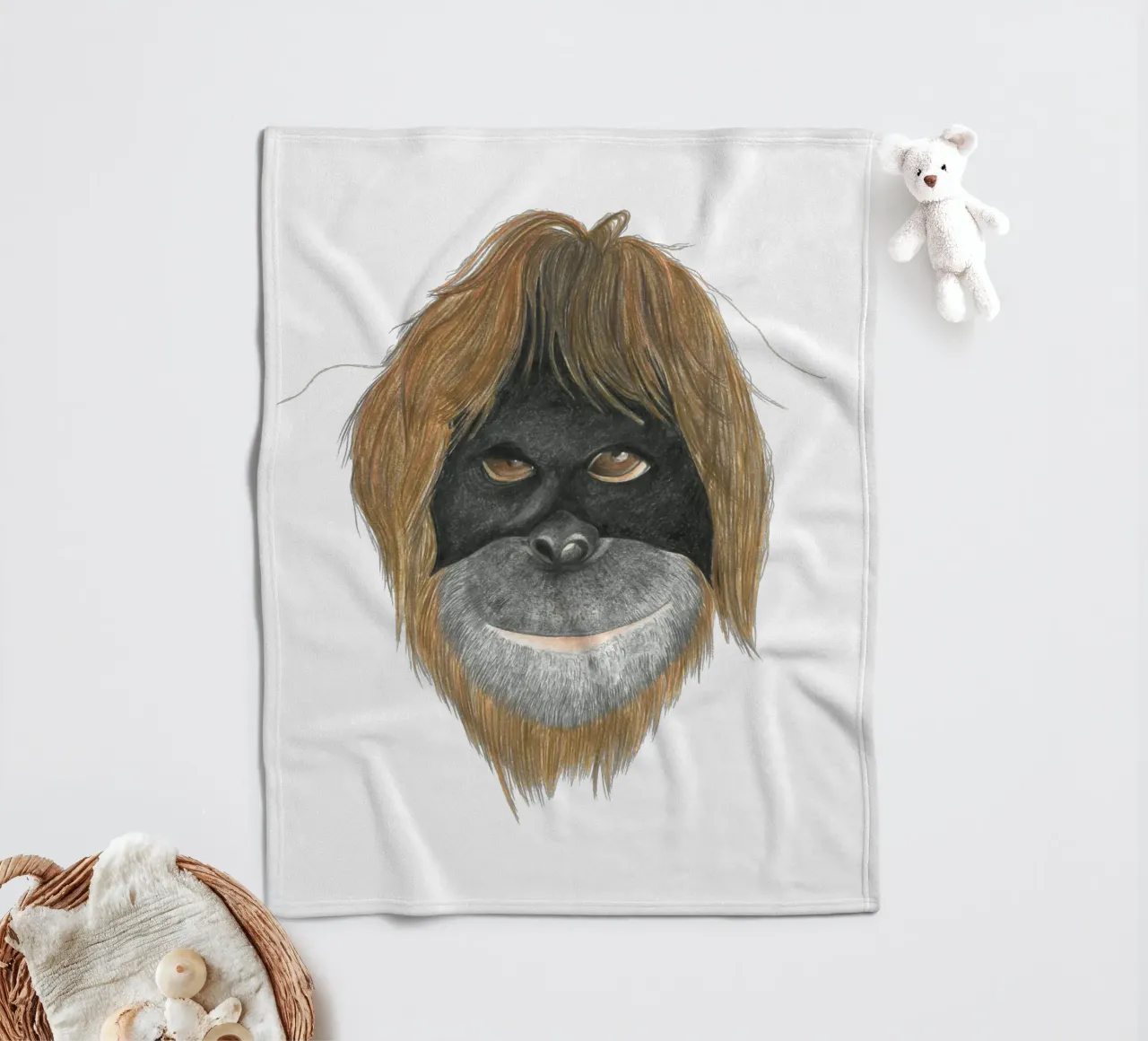 Orangutan coperta in pile da PENCILS & TALES