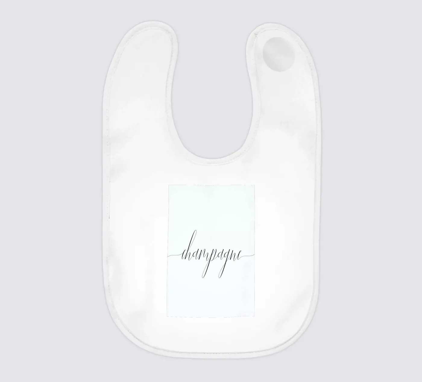Champagne bavaglino da typed