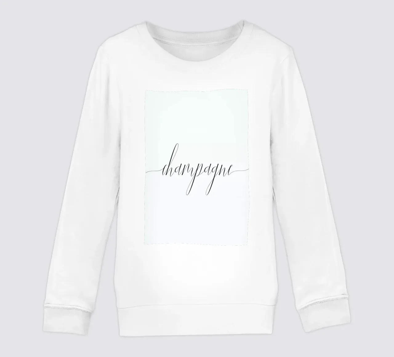Champagne kids sweatshirt by typed