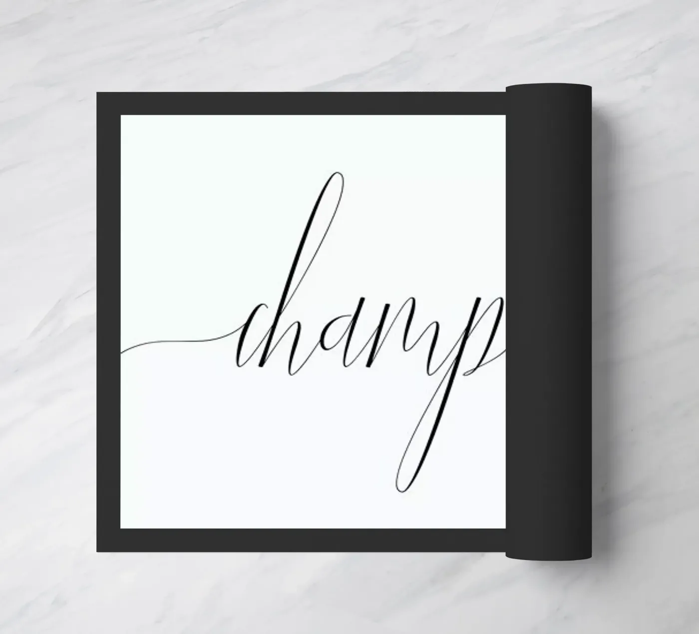 Champagne doormat by typed