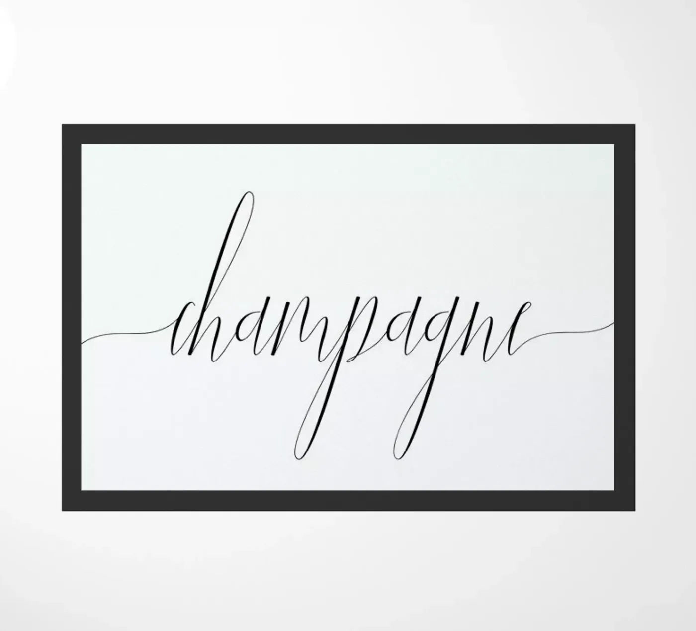 Champagne doormat by typed