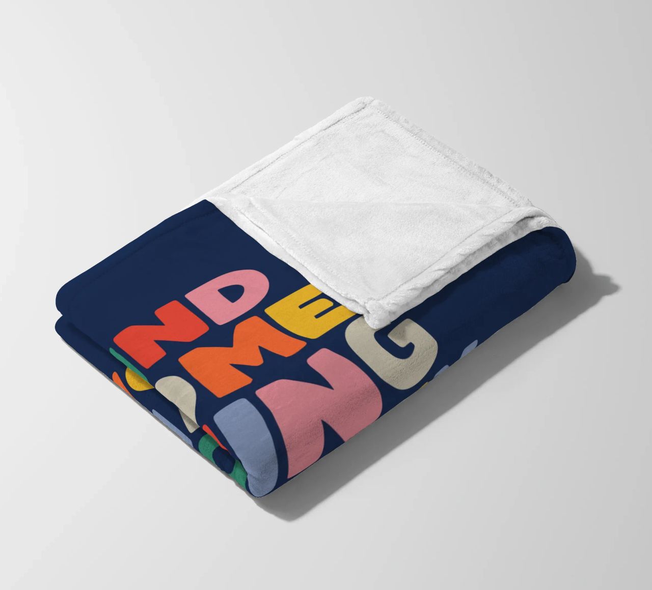 Find Something Good in Every Day Colourful Typography Print fleece blanket by THE MOTIVATED TYPE