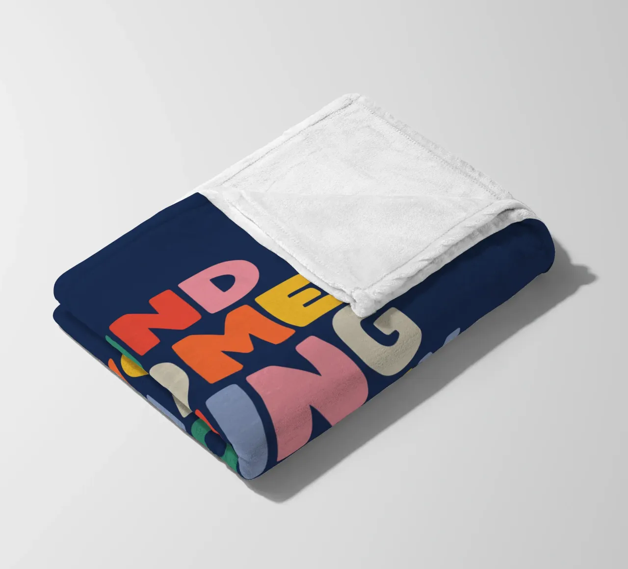 Trovare qualcosa di buono in ogni giorno Stampa tipografica colorata coperta in pile da THE MOTIVATED TYPE