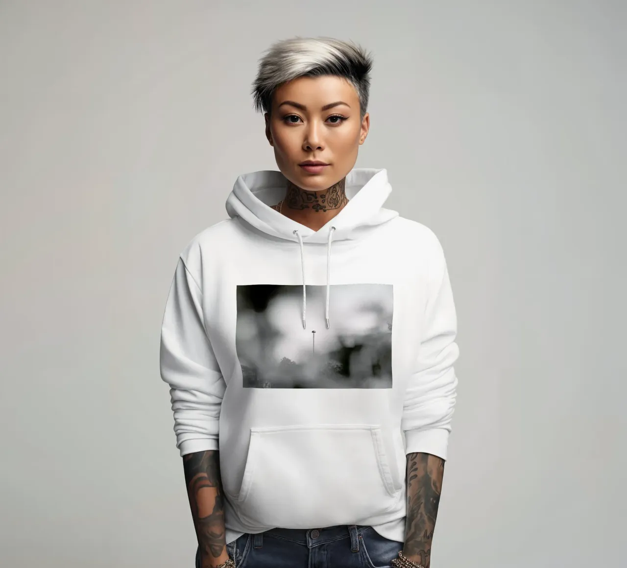 Blurred View felpa con cappuccio da Nur Mut