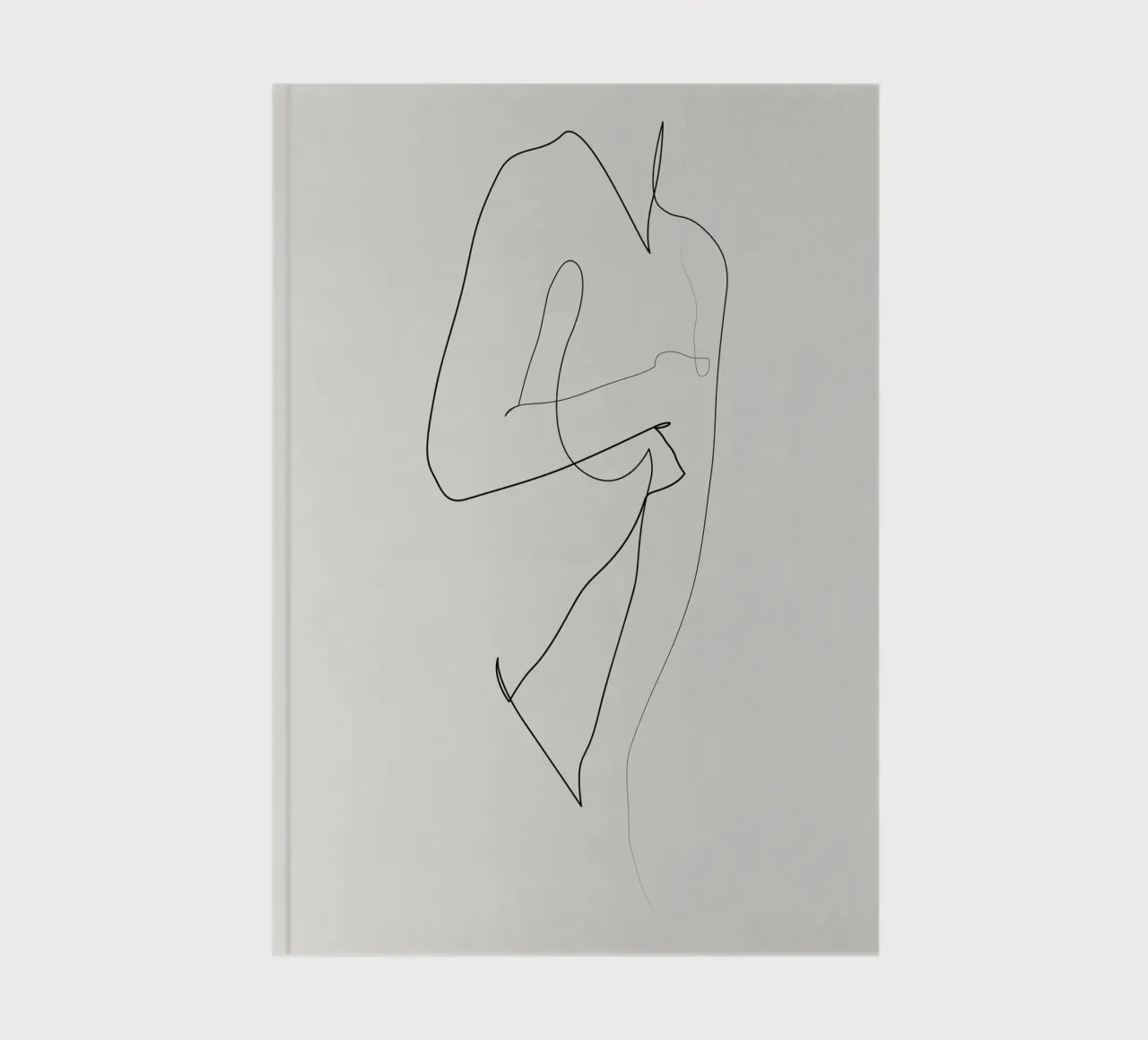 Beneath the Curve - Line nude - A2510 notebook by Addillum