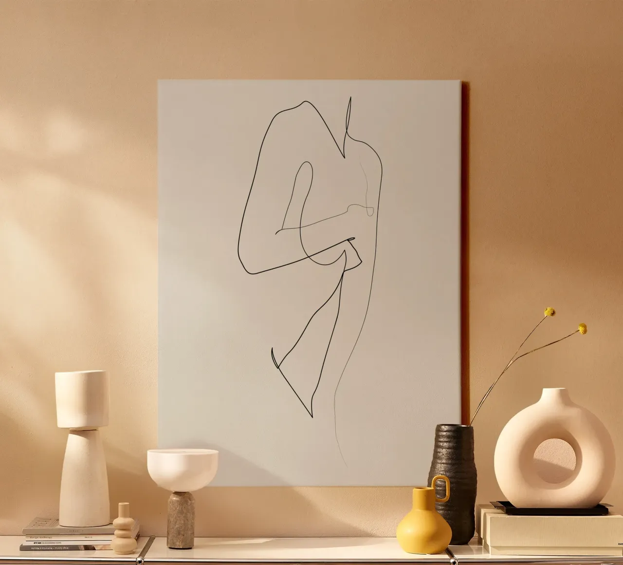 Sotto la curva - Linea nuda - A2510 tela da Addillum