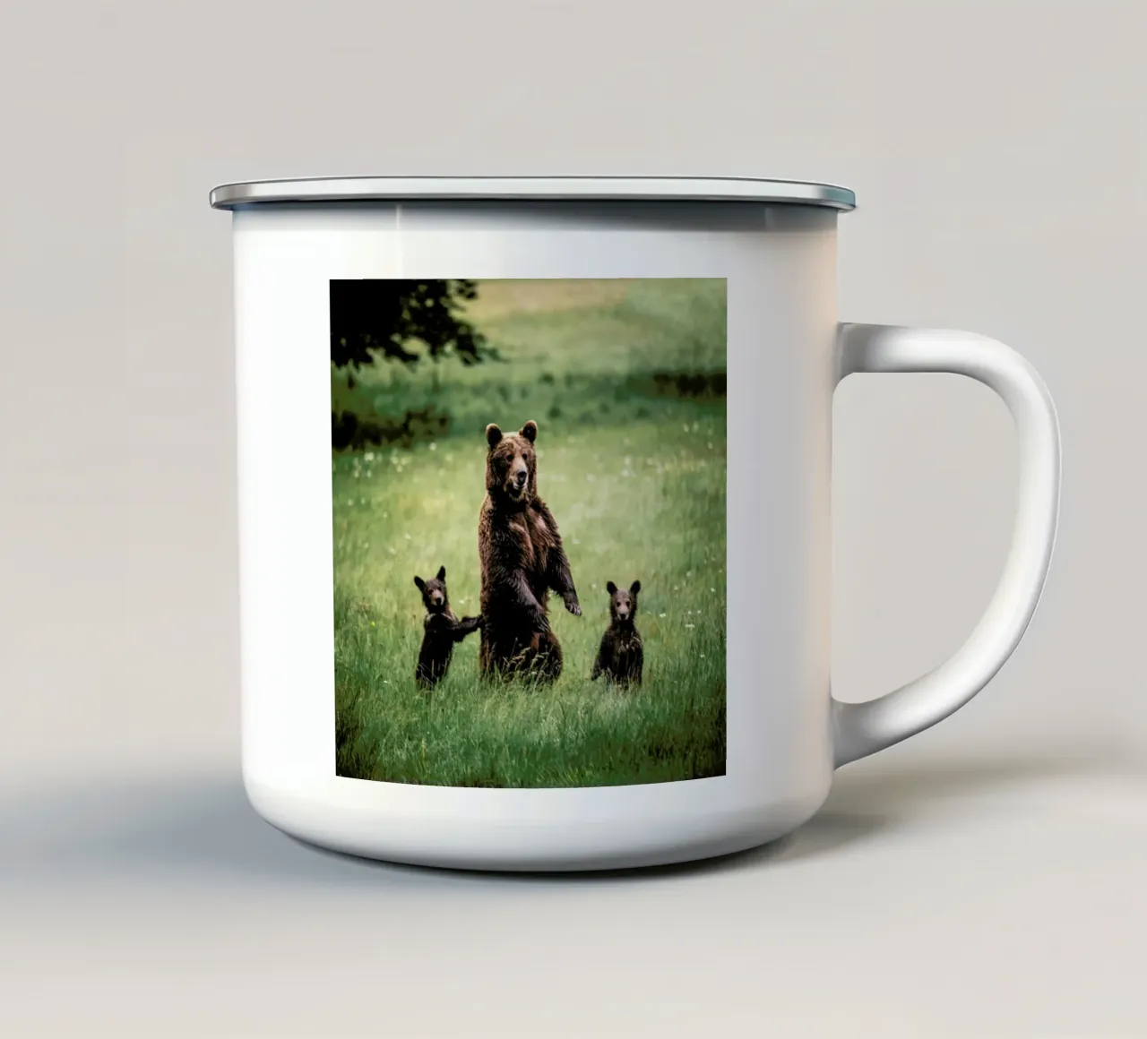 The Three Bears tazza in smalto da Natural Kingdom