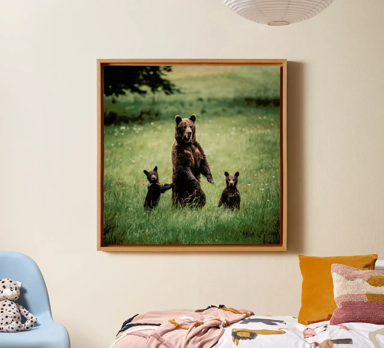 The Three Bears tela con Cornice a cassetta da Natural Kingdom
