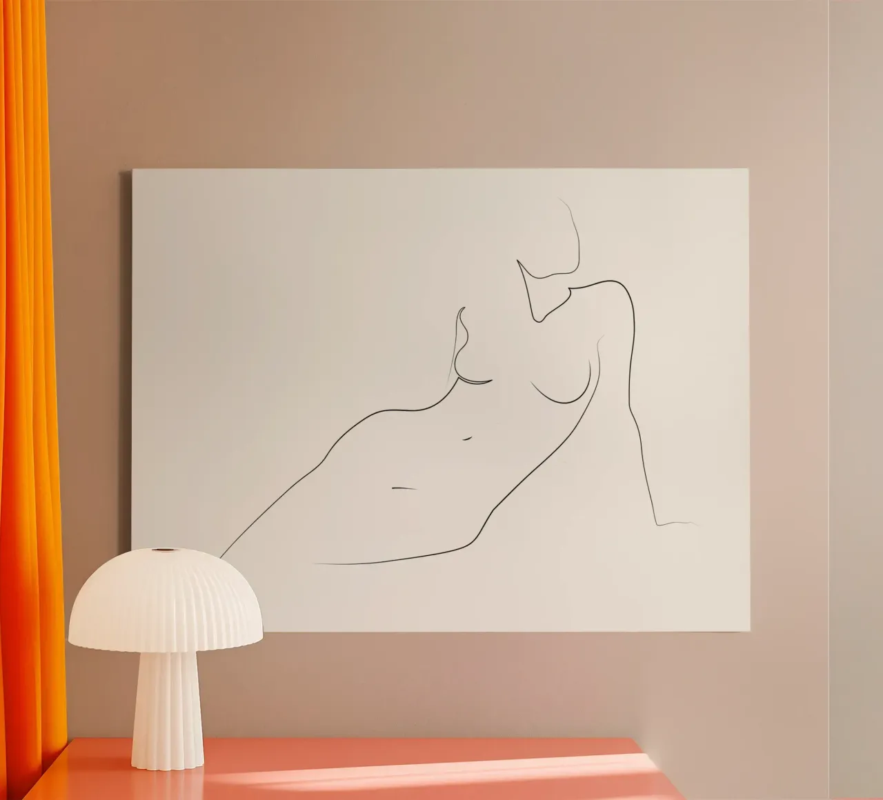 Linea nuda - A2517 tela con Cornice a cassetta da Addillum