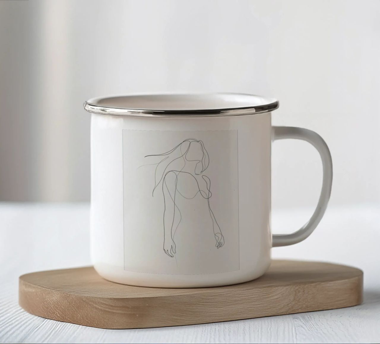 Velo - Figura di linea - A2519 tazza in smalto da Addillum