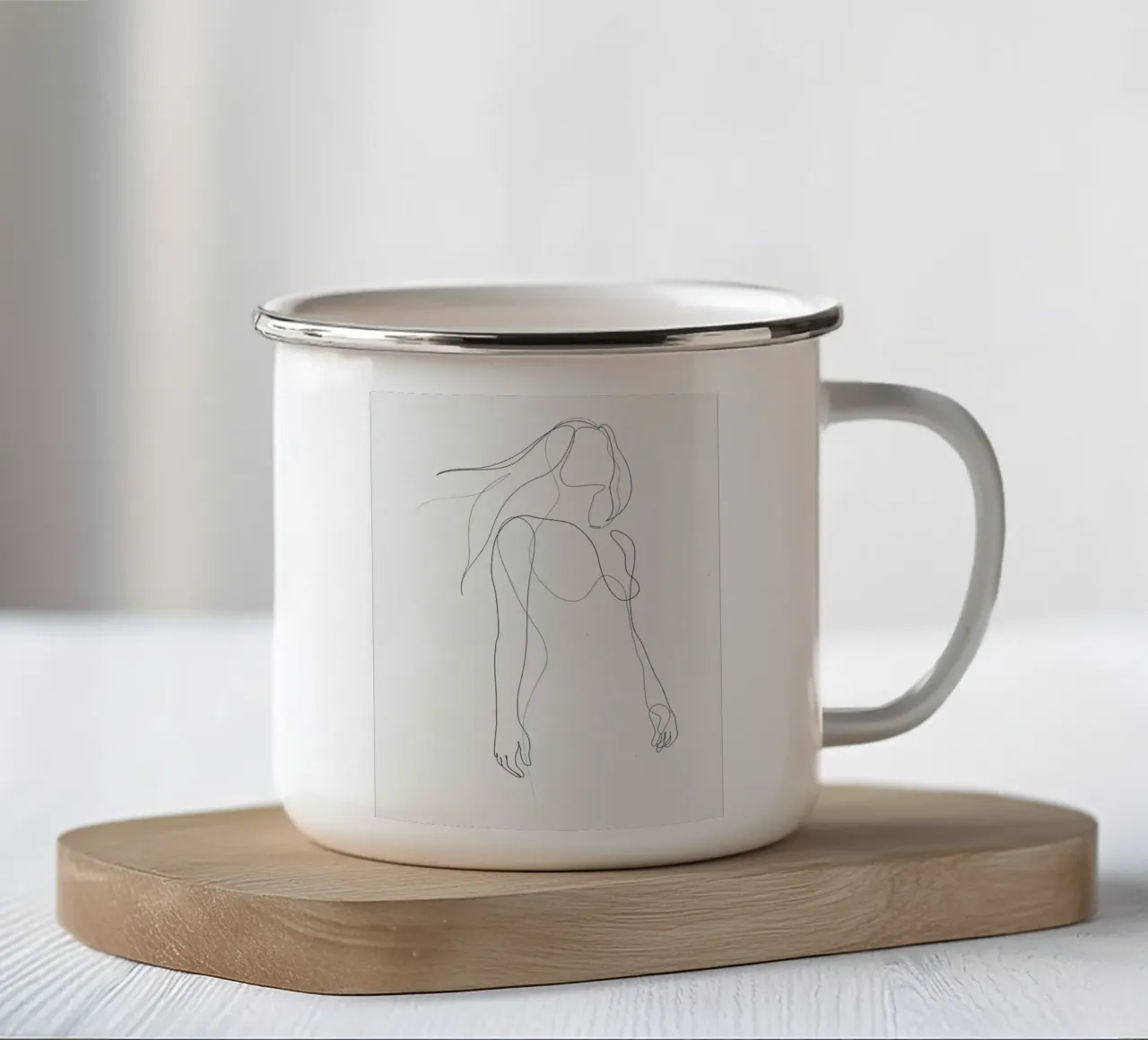 Velo - Figura di linea - A2519 tazza in smalto da Addillum