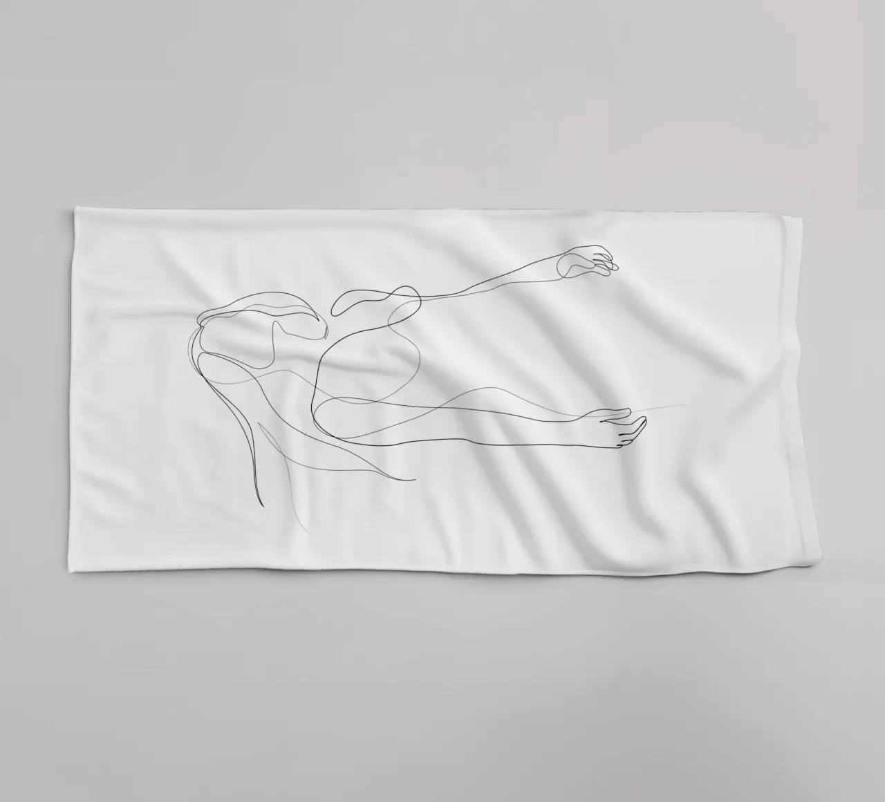 Veil - Line figure - A2519 towel by Addillum