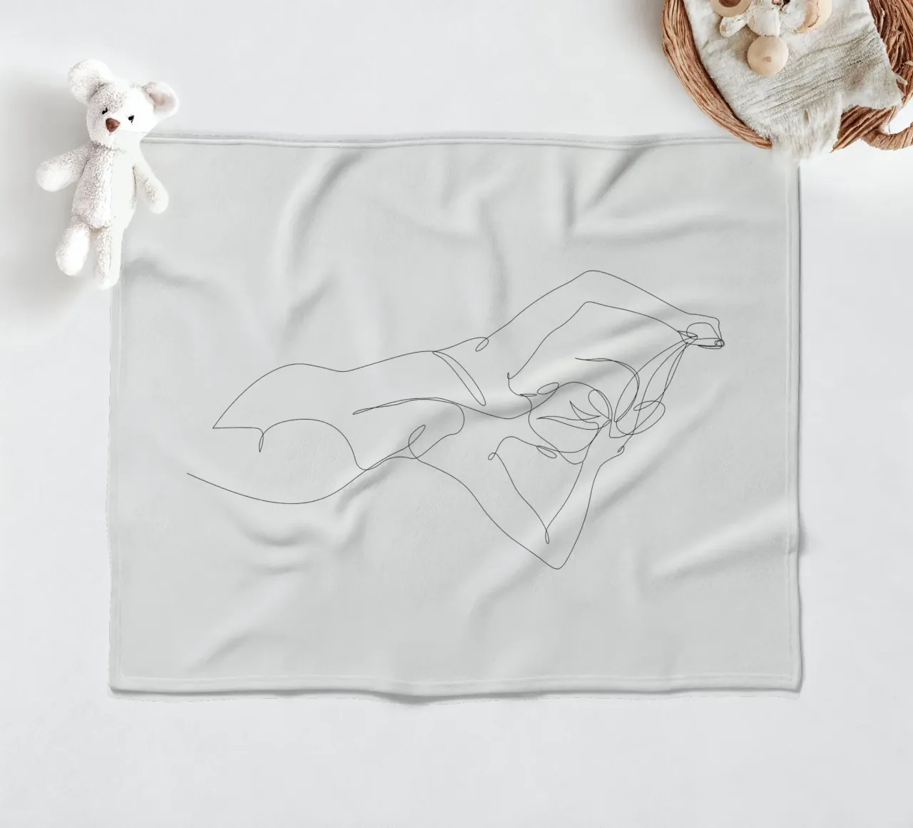 Alba - Una linea nuda - A2520 coperta in pile da Addillum