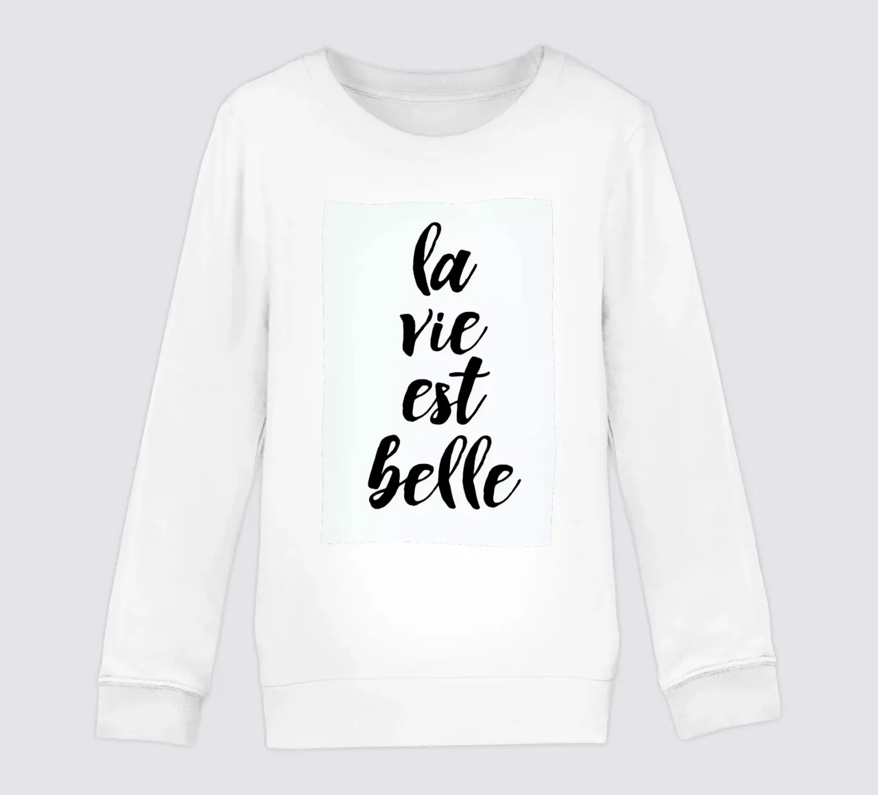 La vie est belle kids sweatshirt by typed