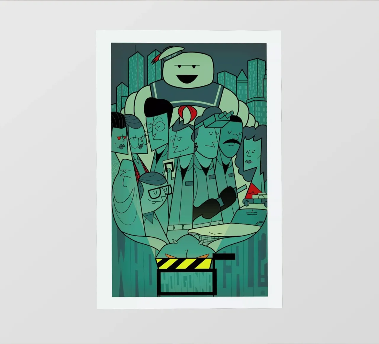 Who you gonna call? telo in pvc da Ale Giorgini