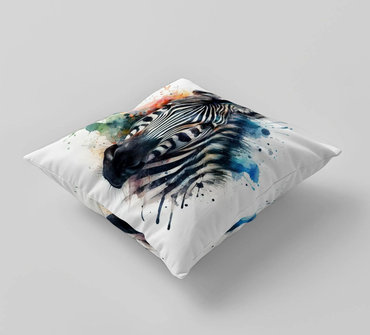 Zebra in acquerello cuscino da ARTVI-SHOP