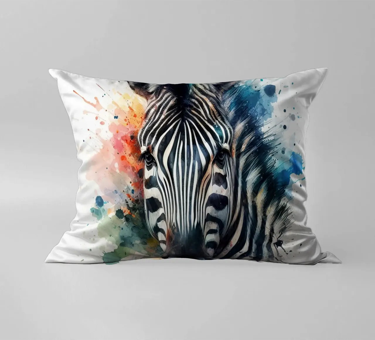 Zebra in acquerello cuscino da 🎁 NOBELART