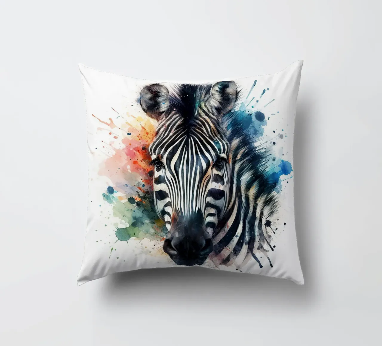 Zebra in acquerello cuscino da 🎁 NOBELART
