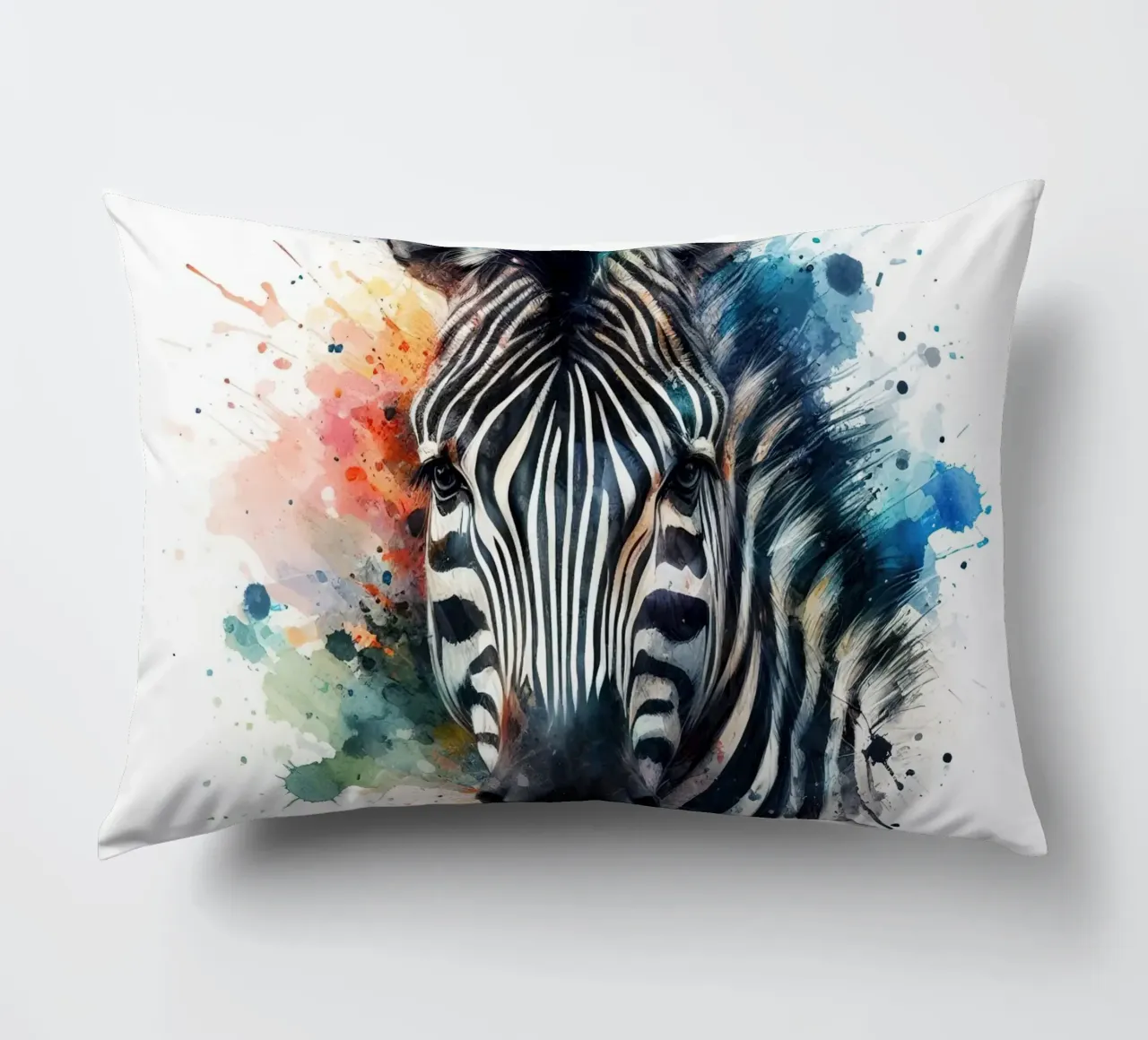 Zebra in acquerello cuscino da 🎁 NOBELART