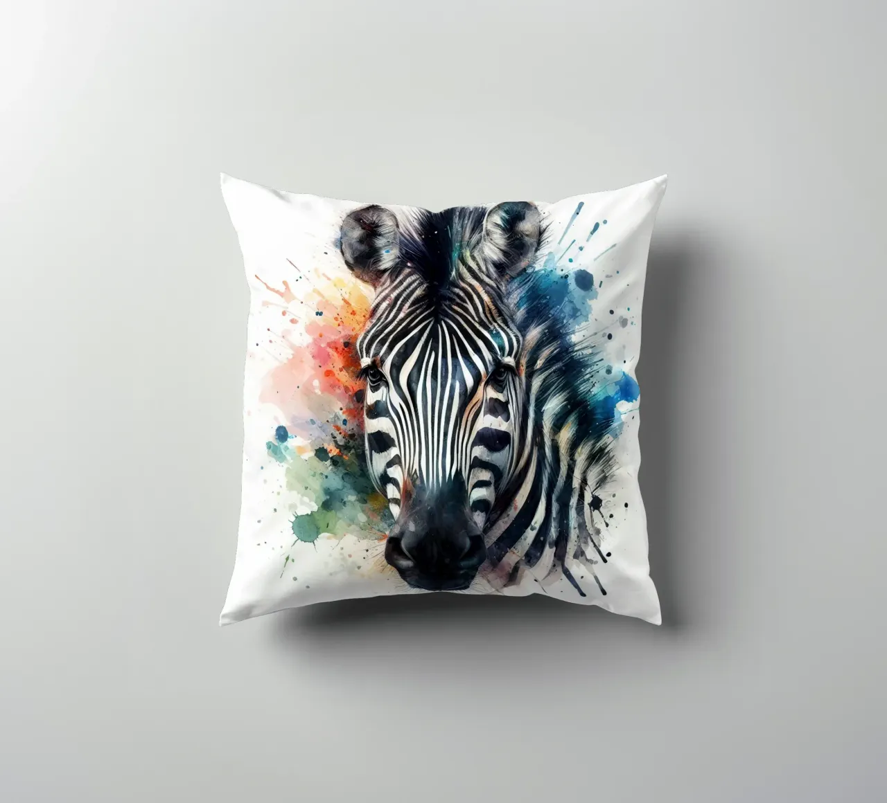 Zebra in acquerello cuscino da 🎁 NOBELART
