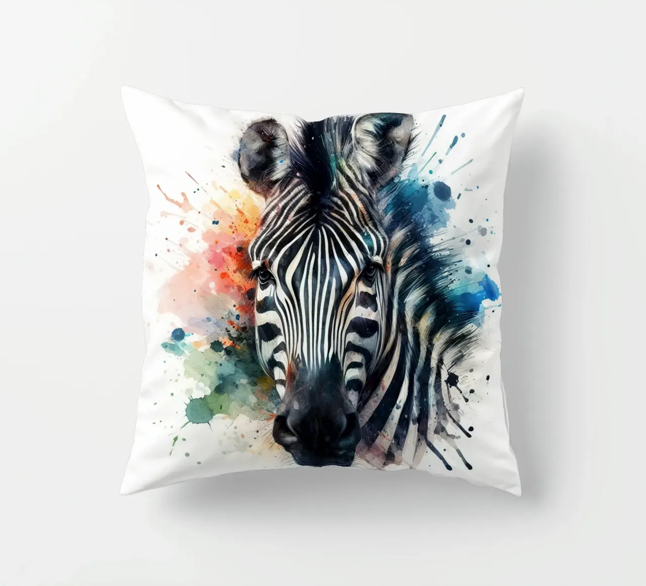 Zebra in acquerello cuscino da 🎁 NOBELART