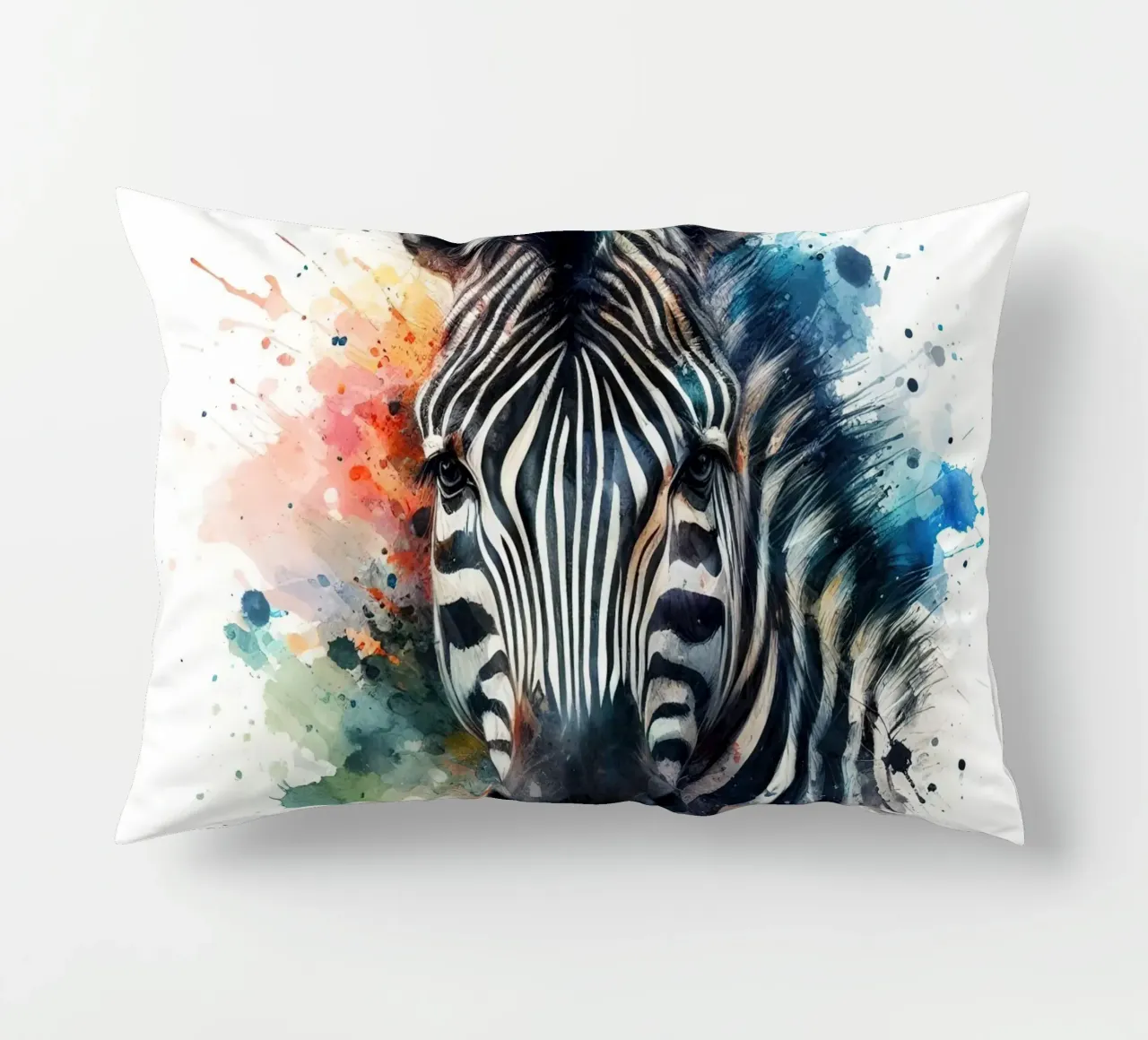 Zebra in acquerello cuscino da 🎁 NOBELART