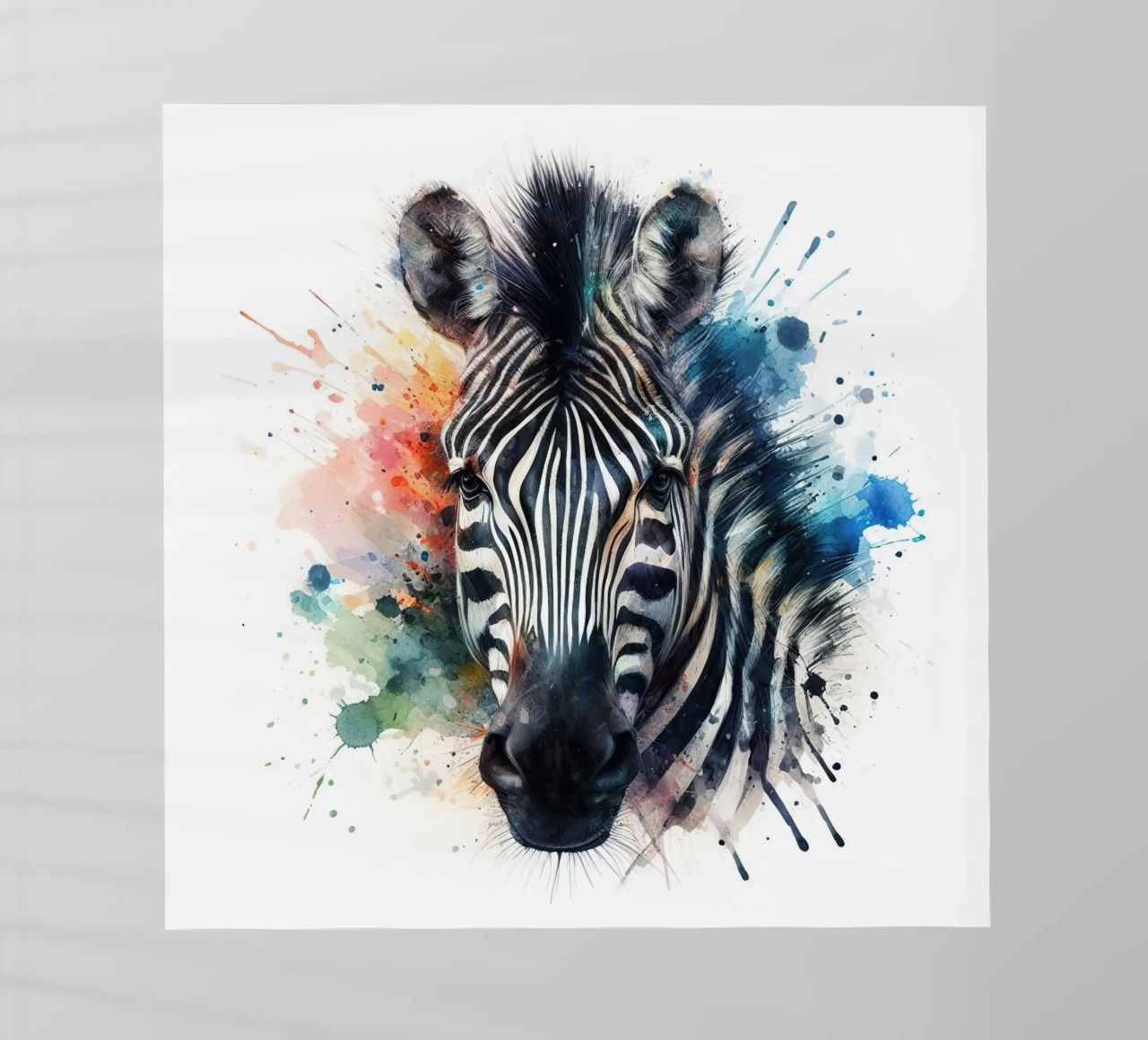 Zebra in acquerello pellicola backlit da ARTVI-SHOP