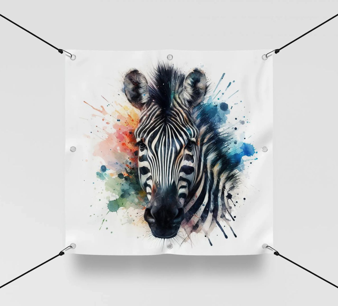 Zebra in acquerello telo in pvc da ARTVI-SHOP