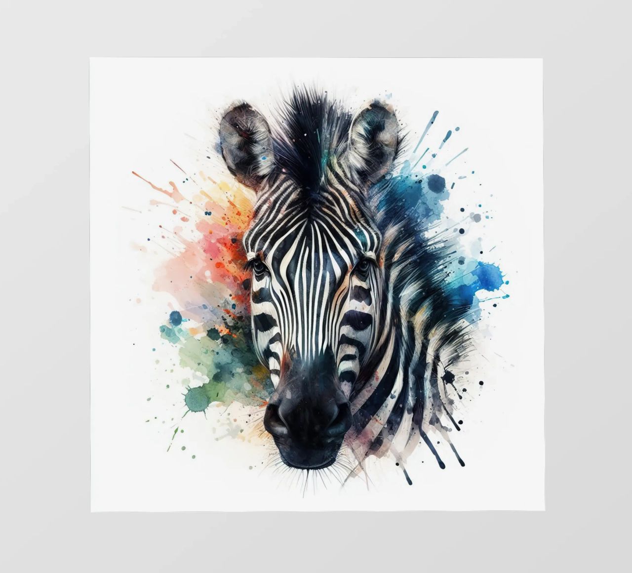 Zebra in acquerello telo in pvc da ARTVI-SHOP