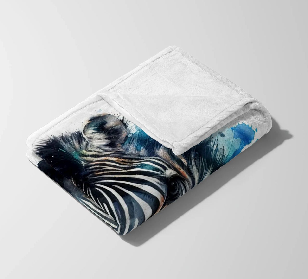 Zebra in acquerello coperta in pile da ARTVI-SHOP