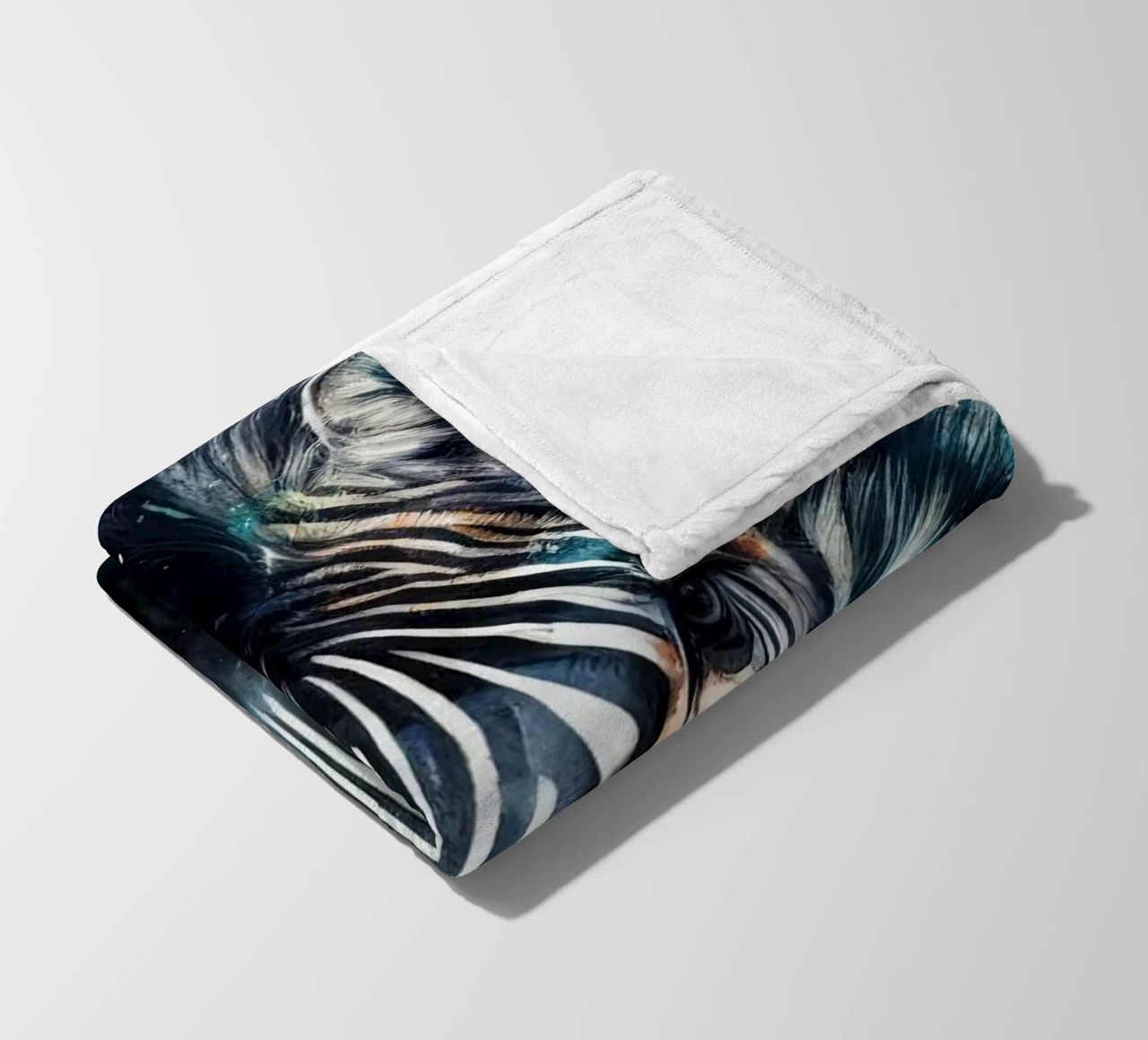 Zebra in acquerello coperta in pile da ARTVI-SHOP