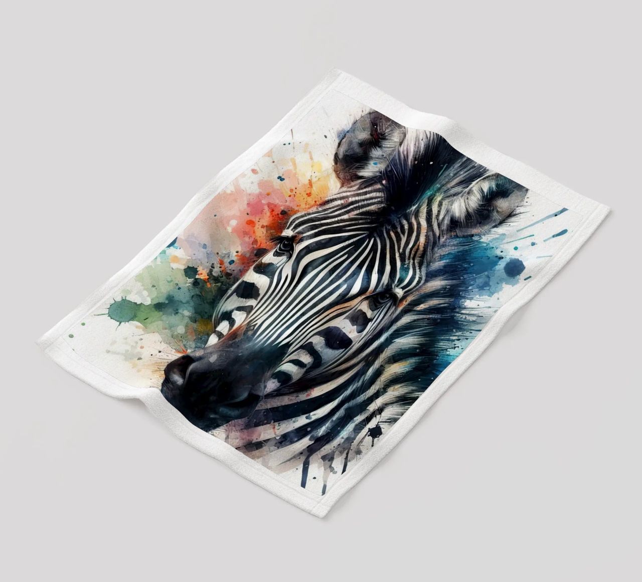 Zebra in acquerello coperta in pile da ARTVI-SHOP