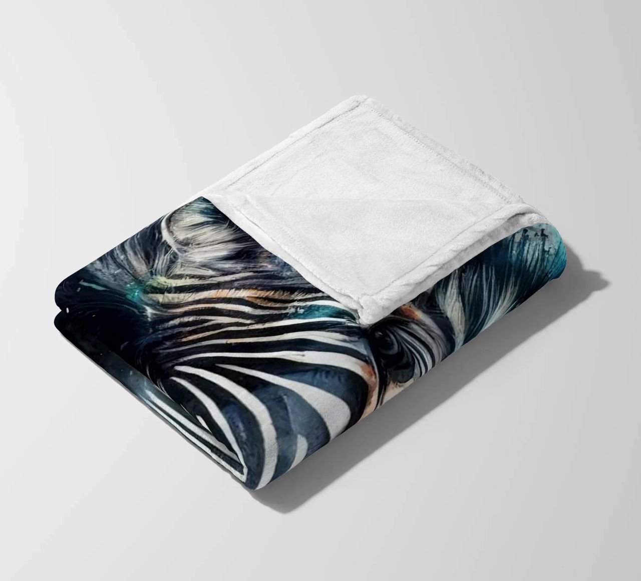 Zebra in acquerello coperta in pile da ARTVI-SHOP