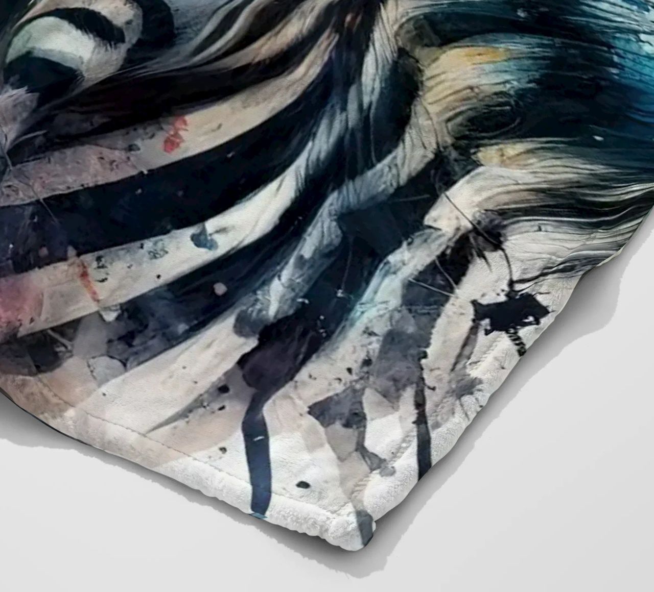 Zebra in acquerello coperta in pile da ARTVI-SHOP
