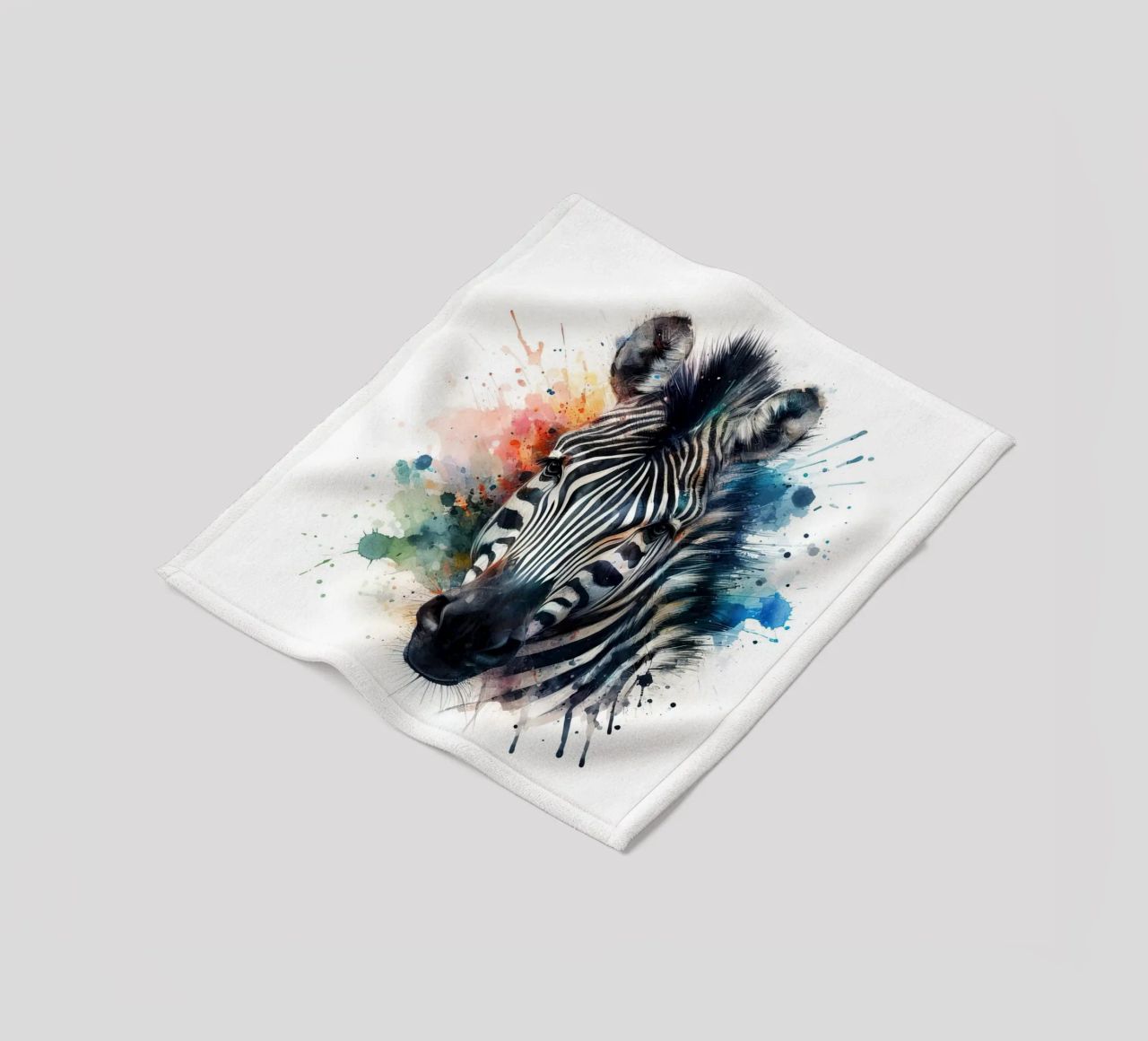 Zebra in acquerello coperta in pile da ARTVI-SHOP