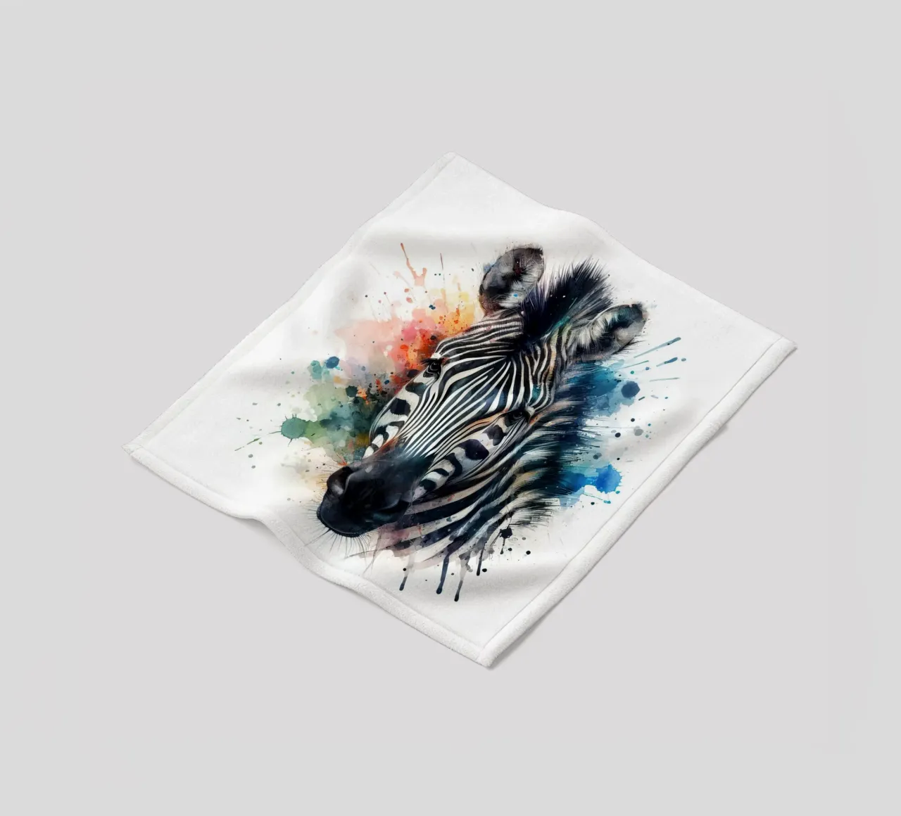 Zebra in acquerello coperta in pile da ARTVI-SHOP