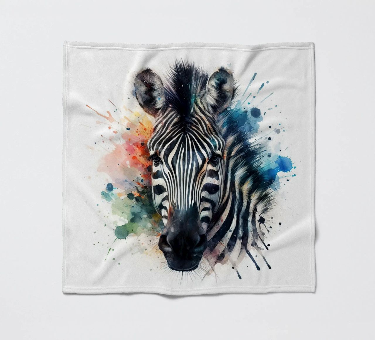 Zebra in acquerello coperta in pile da ARTVI-SHOP