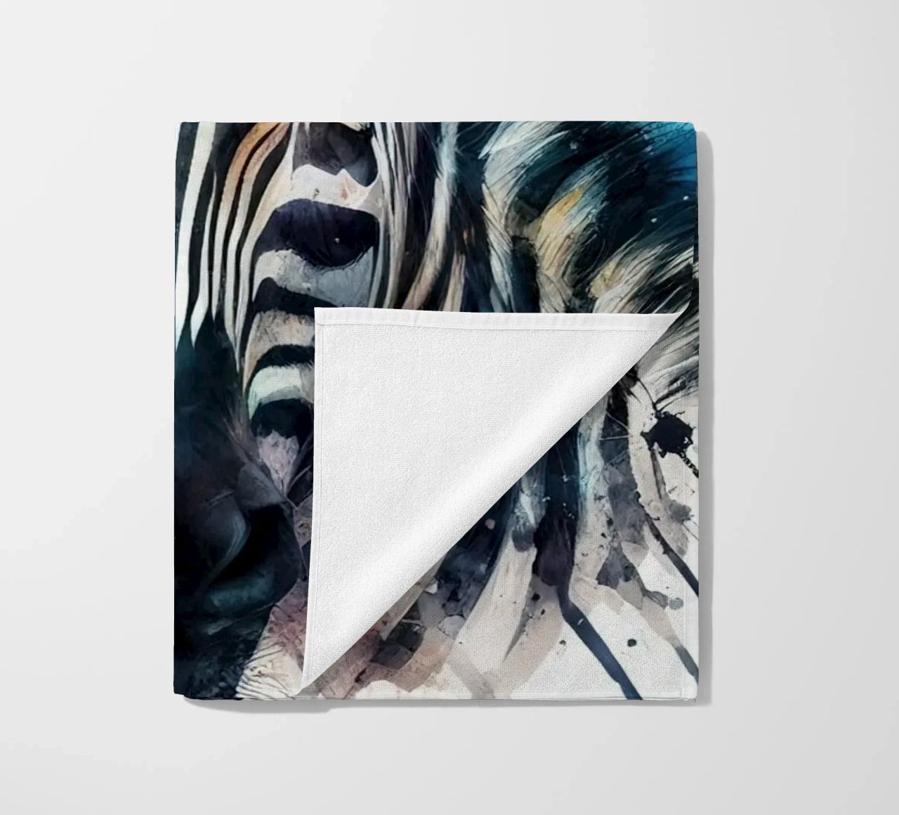 Zebra in acquerello telo mare da ARTVI-SHOP