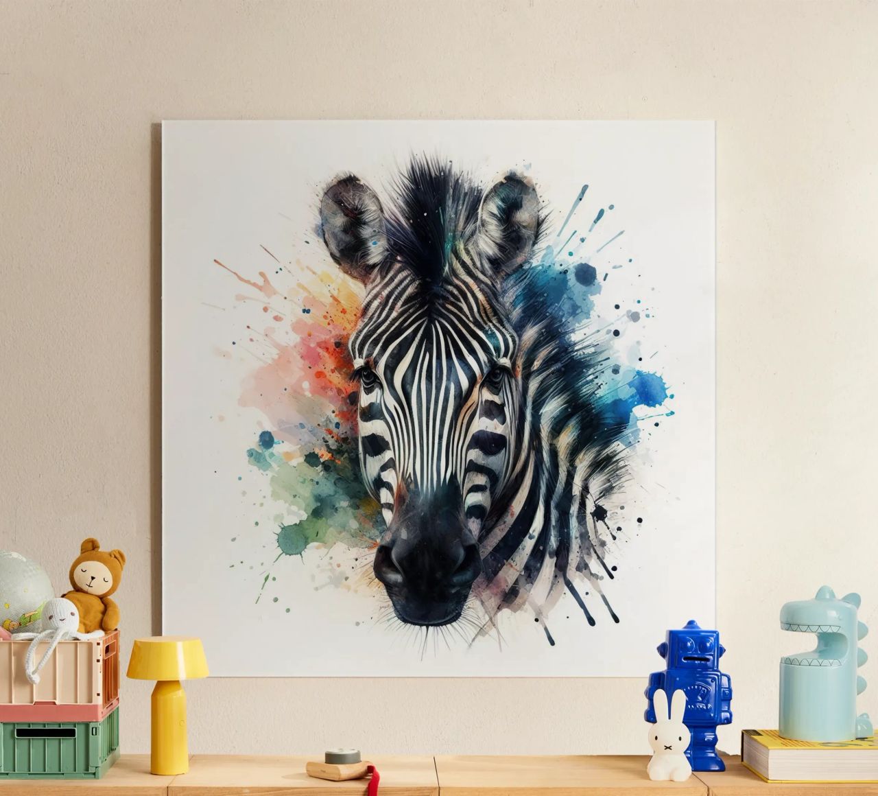 Zebra in acquerello plexiglass da ARTVI-SHOP