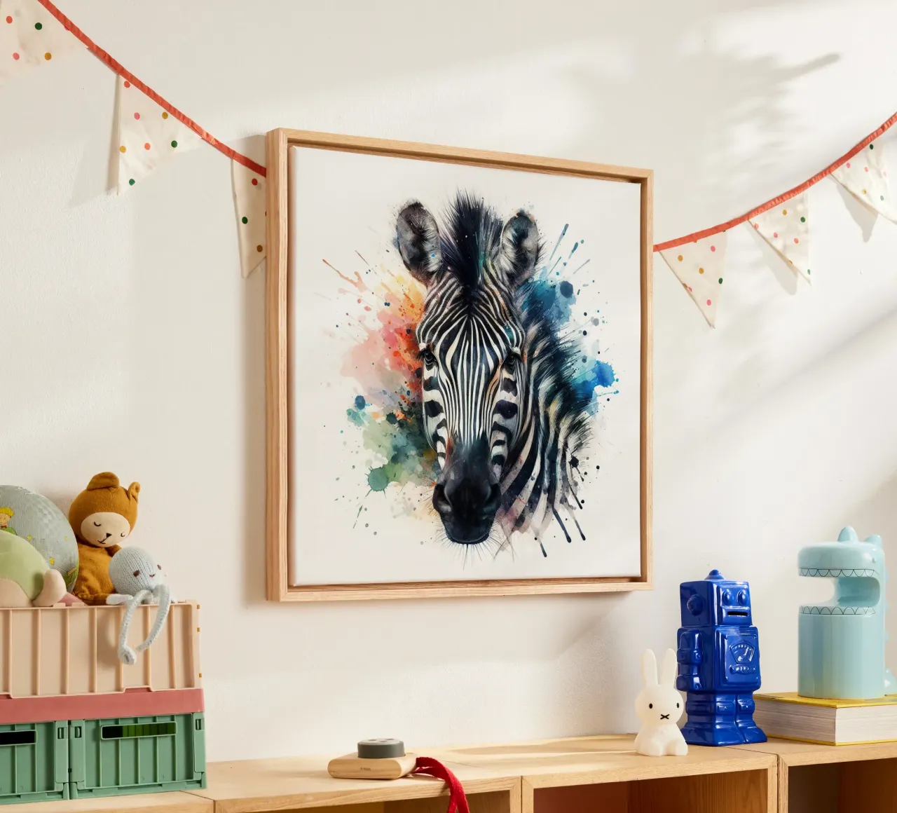 Zebra in acquerello tela da 🎁 ARTVI-SHOP