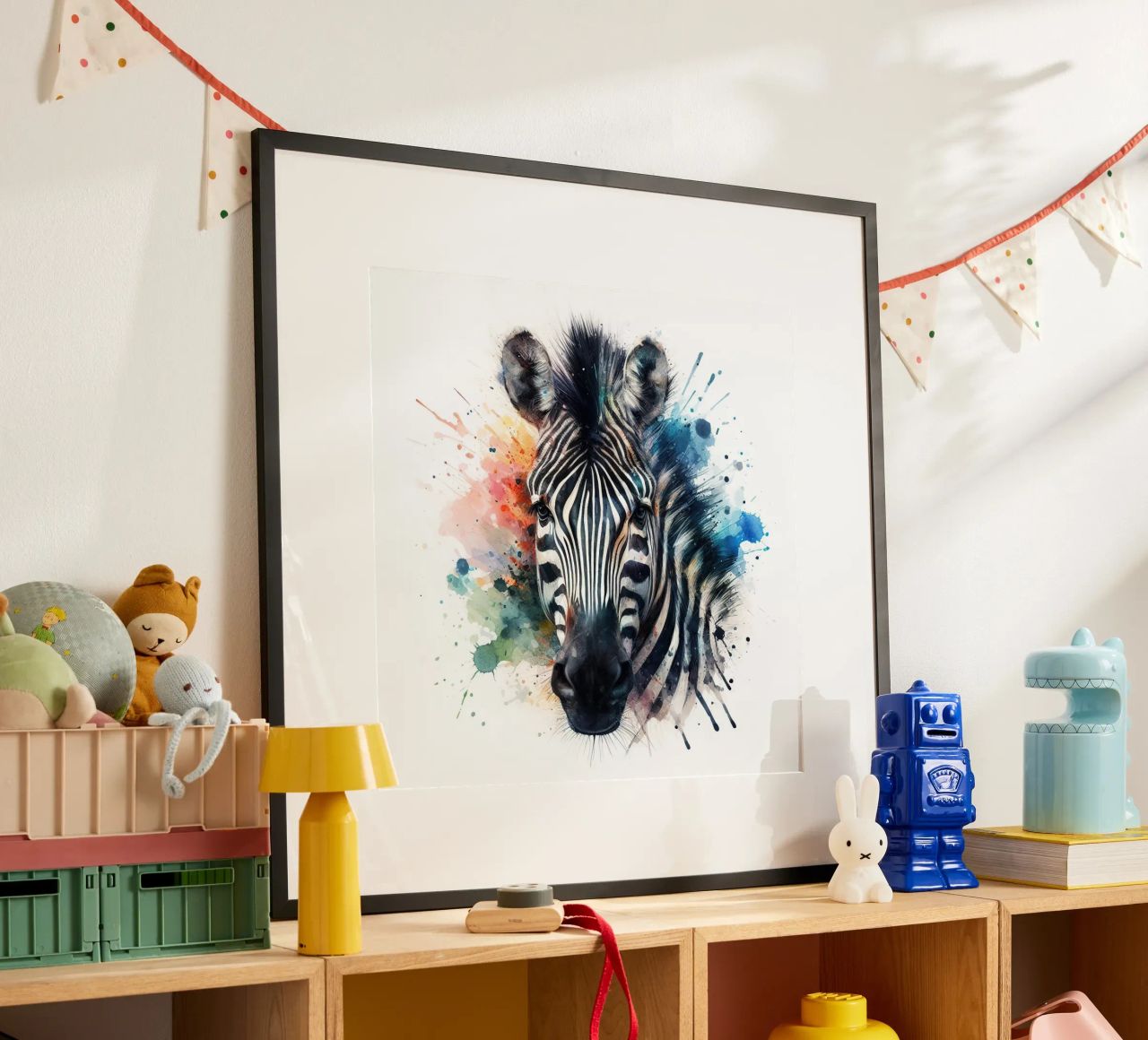 Zebra in acquerello poster da ARTVI-SHOP