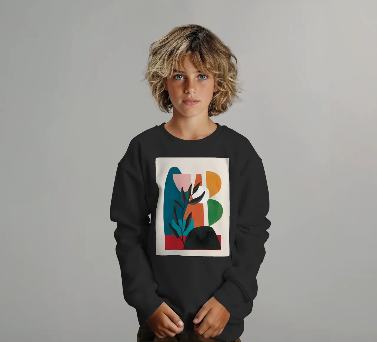 Abstract Minimal Shapes 53 felpa bambino da Flow Line