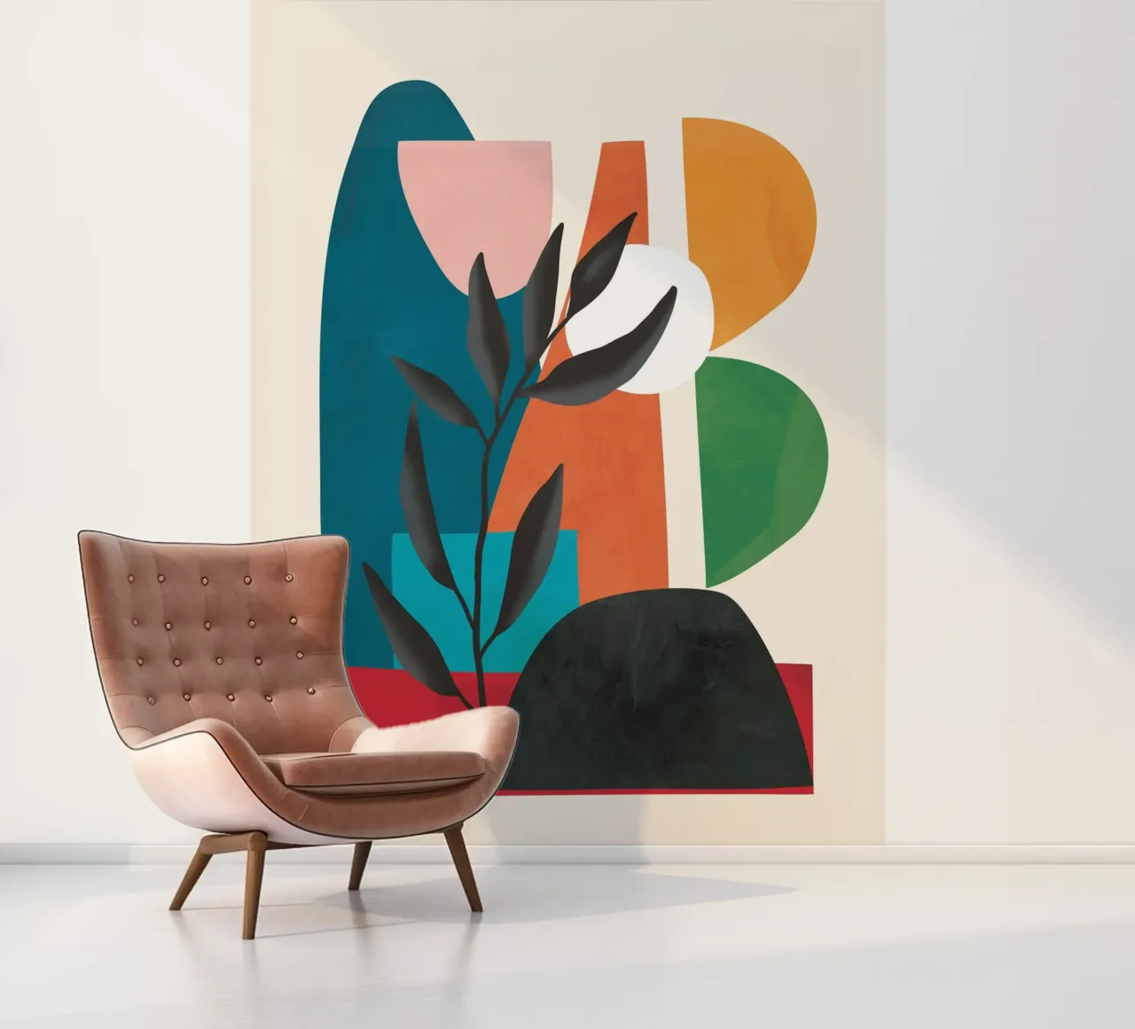 Abstract Minimal Shapes 53 carta da parati fotografica da Flow Line