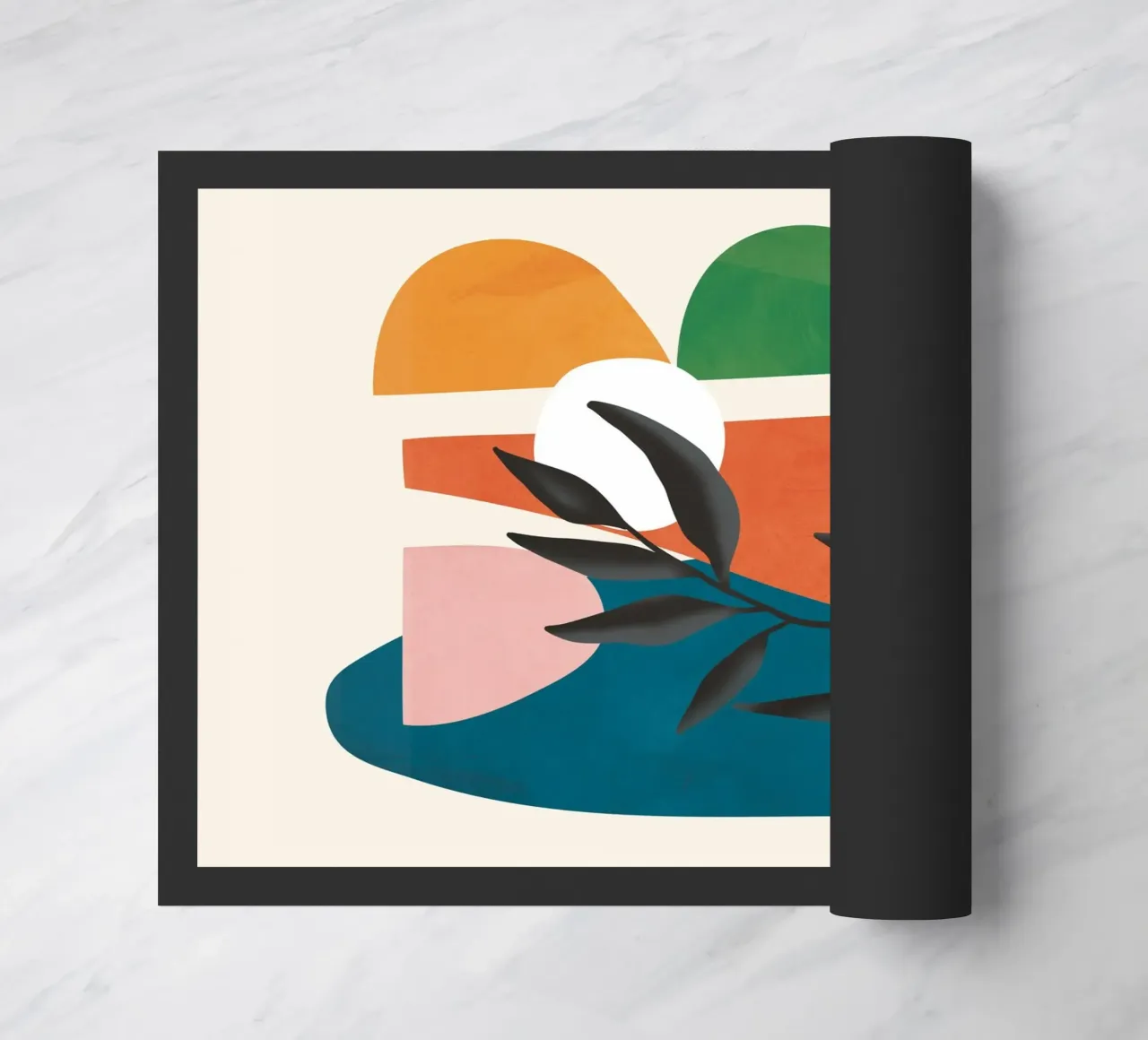 Abstract Minimal Shapes 53 Fußmatte von Flow Line
