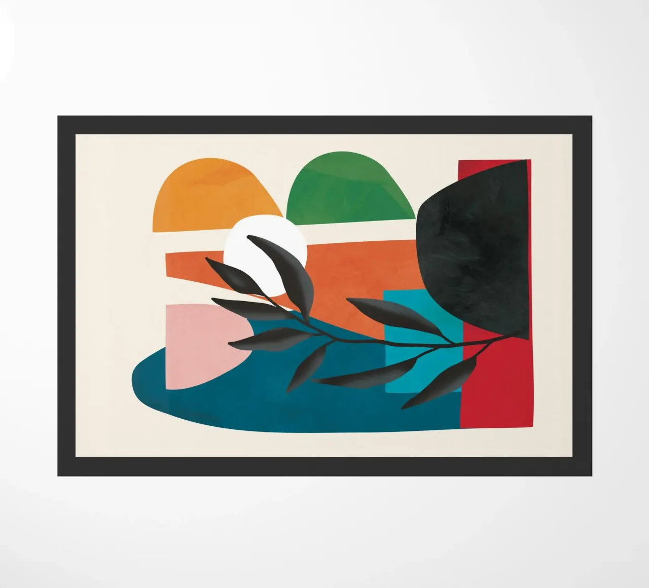 Abstract Minimal Shapes 53 Fußmatte von Flow Line