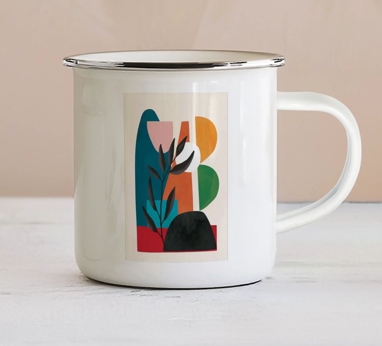 Abstract Minimal Shapes 53 tazza in smalto da Flow Line